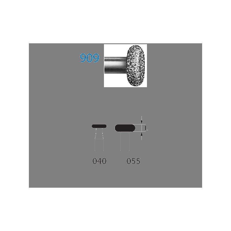 909.314.055  KOMET FRESA DIAMANTE RUEDA TURBINA ø 055 GRANO ESTANDAR 5 ud.