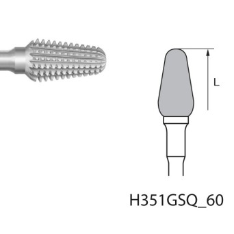 H351GSQ.104.060 KOMET FRESA C. TUNGSTENO BELLOTA PIEZA DE MANO ø 060 - 1uds