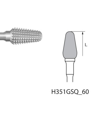 H351GSQ.104.060 KOMET FRESA C. TUNGSTENO BELLOTA PIEZA DE MANO ø 060 - 1uds