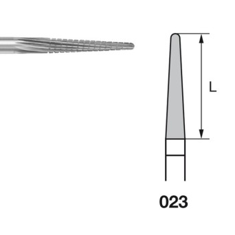 H261GSQ.104.023 KOMET FRESA C. TUNGSTENO CONICA REDONDEADA PIEZA DE MANO ø 023 - 1uds