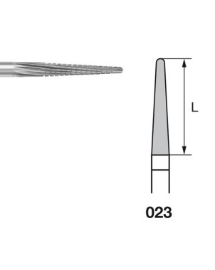 H261GSQ.104.023 KOMET FRESA C. TUNGSTENO CONICA REDONDEADA PIEZA DE MANO ø 023 - 1uds