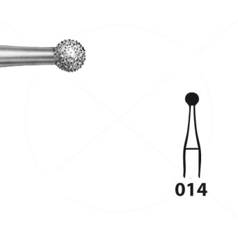 801.104.014 KOMET FRESA DIAMANTE REDONDA PIEZA DE MANO ø 014 - 5uds