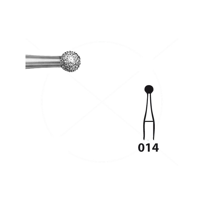 801.104.014 KOMET FRESA DIAMANTE REDONDA PIEZA DE MANO ø 014 - 5uds