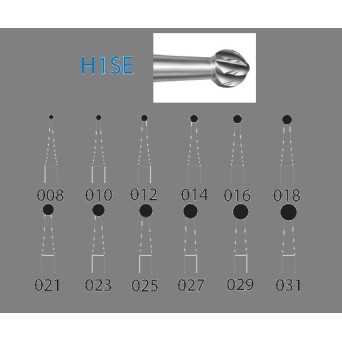 H1SE.204.023  KOMET FRESA C. TUNGSTENO BOLA CONTRAANGULO ø 023  5 ud.