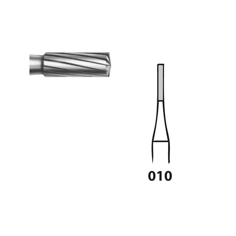 H259.104.010 KOMET FRESA C. TUNGSTENO CILINDRICA PIEZA DE MANO ø 010 - 5uds