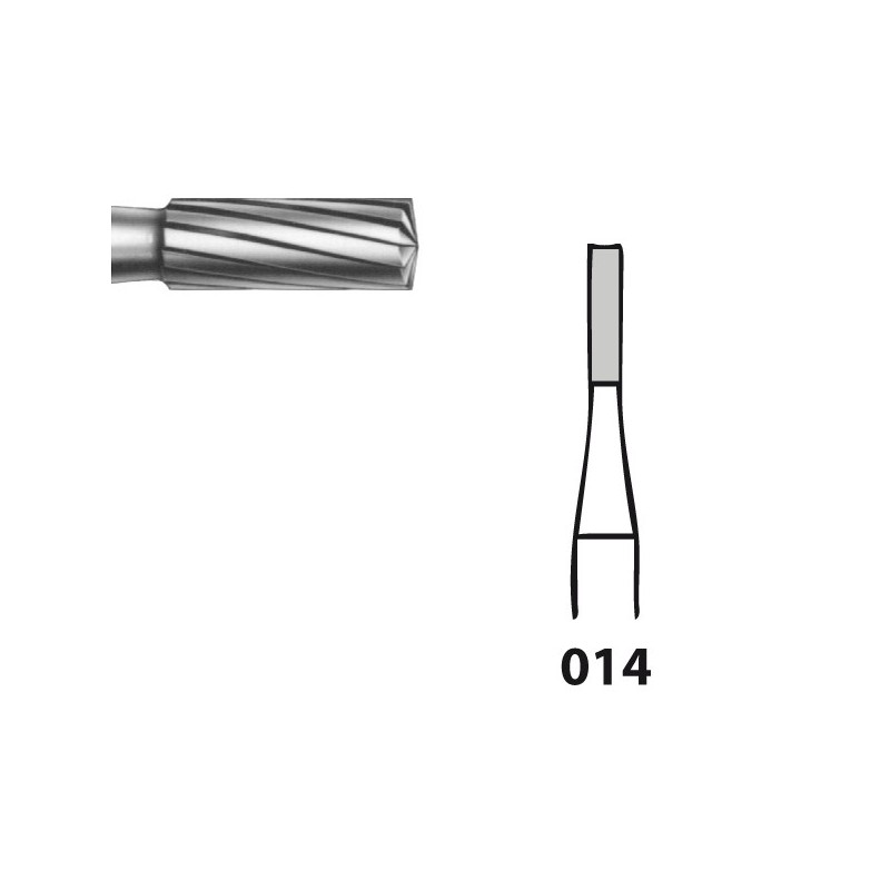 H259.104.014 KOMET FRESA C. TUNGSTENO CILINDRICA PIEZA DE MANO ø 014 - 5uds