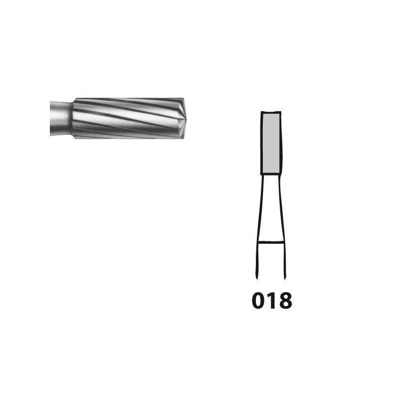 H259.104.018 KOMET FRESA C. TUNGSTENO CILINDRICA PIEZA DE MANO ø 018 - 5uds
