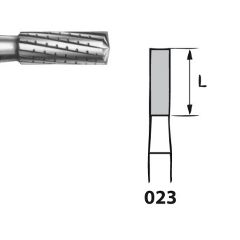 H260.104.023 KOMET FRESA C. TUNGSTENO CILINDRICA PIEZA DE MANO ø 023 - 5uds
