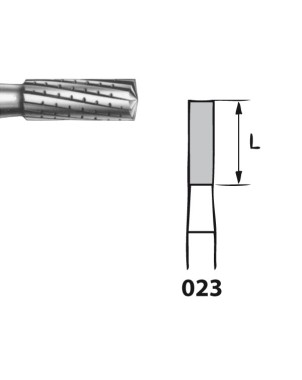 H260.104.023 KOMET FRESA C. TUNGSTENO CILINDRICA PIEZA DE MANO ø 023 - 5uds
