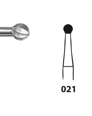 H71.104.021 KOMET FRESA C. TUNGSTENO REDONDA PIEZA DE MANO ø 021 - 5uds