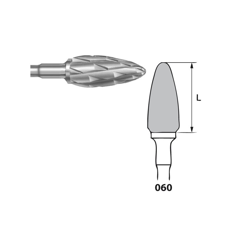 H251SGEA.104.060 KOMET FRESA C. TUNGSTENO BELLOTA PIEZA DE MANO ø 060 - 1uds