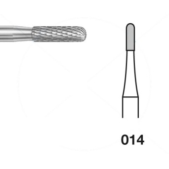 H129E.104.014 KOMET FRESA C. TUNGSTENO CILINDRICA REDONDEADA PIEZA DE MANO ø 014 - 1uds