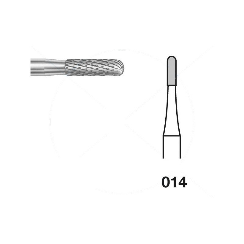 H129E.104.014 KOMET FRESA C. TUNGSTENO CILINDRICA REDONDEADA PIEZA DE MANO ø 014 - 1uds