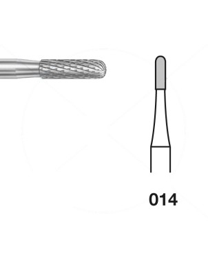 H129E.104.014 KOMET FRESA C. TUNGSTENO CILINDRICA REDONDEADA PIEZA DE MANO ø 014 - 1uds