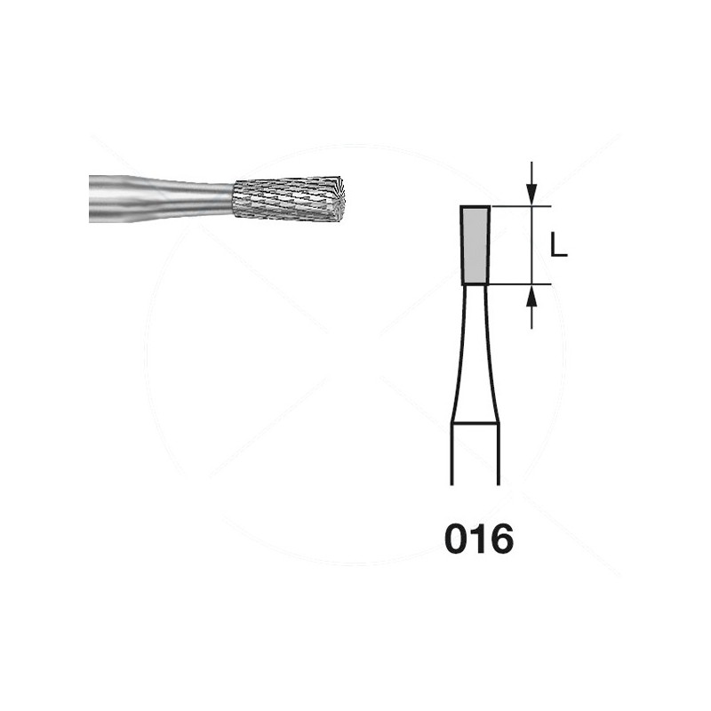 H137E.104.016 KOMET FRESA C. TUNGSTENO CONO INVERTIDO PIEZA DE MANO ø 016 - 1uds