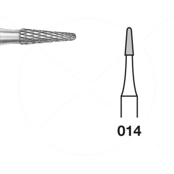 H138E.104.014 KOMET FRESA C. TUNGSTENO CONICA REDONDEADA PIEZA DE MANO ø 014 - 1uds