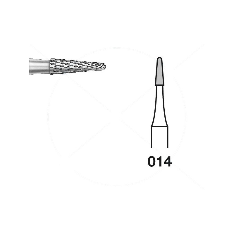 H138E.104.014 KOMET FRESA C. TUNGSTENO CONICA REDONDEADA PIEZA DE MANO ø 014 - 1uds