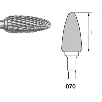 H251E.104.070 KOMET FRESA C. TUNGSTENO BELLOTA PIEZA DE MANO ø 070 - 1uds