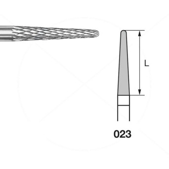 H261E.104.023 KOMET FRESA C. TUNGSTENO CONICA REDONDEADA PIEZA DE MANO ø 023 - 1uds