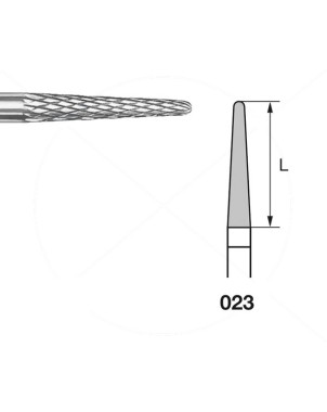 H261E.104.023 KOMET FRESA C. TUNGSTENO CONICA REDONDEADA PIEZA DE MANO ø 023 - 1uds