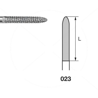 H295E.104.023 KOMET FRESA C. TUNGSTENO TORPEDO PIEZA DE MANO ø 023 - 1uds