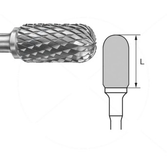 H72E.104.060 KOMET FRESA C. TUNGSTENO CILINDRICA REDONDEADA PIEZA DE MANO ø 060 - 1uds