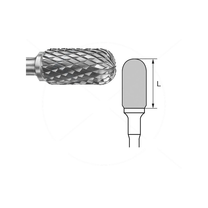 H72E.104.060 KOMET FRESA C. TUNGSTENO CILINDRICA REDONDEADA PIEZA DE MANO ø 060 - 1uds