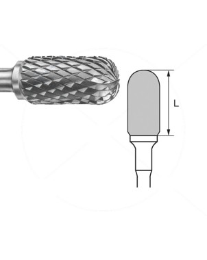 H72E.104.060 KOMET FRESA C. TUNGSTENO CILINDRICA REDONDEADA PIEZA DE MANO ø 060 - 1uds
