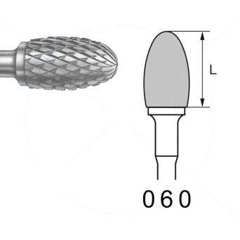 H73E.104.060 KOMET FRESA C. TUNGSTENO HUEVO PIEZA DE MANO ø 060 - 1uds