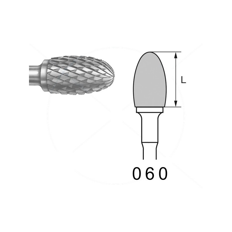 H73E.104.060 KOMET FRESA C. TUNGSTENO HUEVO PIEZA DE MANO ø 060 - 1uds