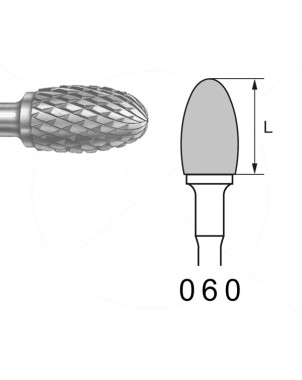 H73E.104.060 KOMET FRESA C. TUNGSTENO HUEVO PIEZA DE MANO ø 060 - 1uds