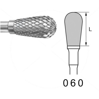 H77E.104.060 KOMET FRESA C. TUNGSTENO PERA PIEZA DE MANO ø 060 - 1uds