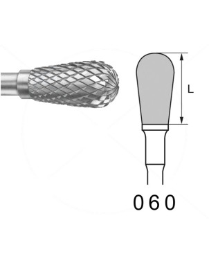 H77E.104.060 KOMET FRESA C. TUNGSTENO PERA PIEZA DE MANO ø 060 - 1uds