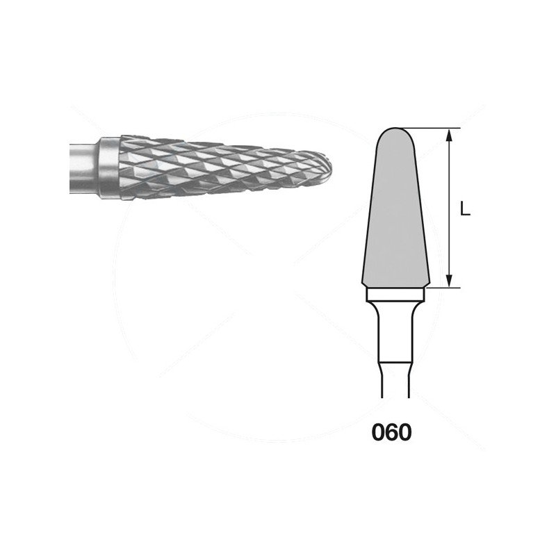 H79E.104.060 KOMET FRESA C. TUNGSTENO CONICA REDONDEADA PIEZA DE MANO ø 060 - 1uds