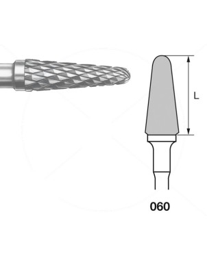 H79E.104.060 KOMET FRESA C. TUNGSTENO CONICA REDONDEADA PIEZA DE MANO ø 060 - 1uds