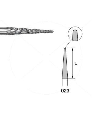 H257REF.104.023 KOMET FRESA C. TUNGSTENO CONICA REDONDEADA PIEZA DE MANO ø 023 - 1uds
