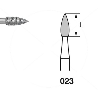 H78EF.104.023 KOMET FRESA C. TUNGSTENO LLAMA PIEZA DE MANO ø 023 - 1uds