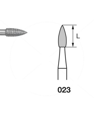 H78EF.104.023 KOMET FRESA C. TUNGSTENO LLAMA PIEZA DE MANO ø 023 - 1uds