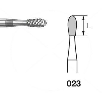 H88EF.104.023 KOMET FRESA C. TUNGSTENO GOTA PIEZA DE MANO ø 023 - 1uds
