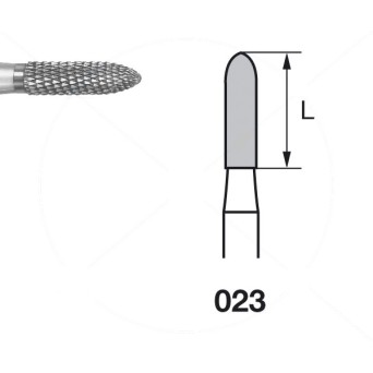 H139DF.104.023 KOMET FRESA C. TUNGSTENO TORPEDO PIEZA DE MANO ø 023 - 1uds