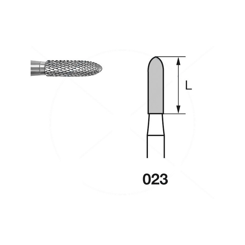 H139EUF.104.023 KOMET FRESA C. TUNGSTENO TORPEDO PIEZA DE MANO ø 023 - 1uds