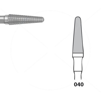 H79FSQ.104.040 KOMET FRESA C. TUNGSTENO CONICA REDONDEADA PIEZA DE MANO ø 040 - 1uds