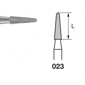 H138GTI.104.023 KOMET FRESA C. TUNGSTENO CONICA REDONDEADA PIEZA DE MANO ø 023 - 1uds