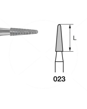 H138GTI.104.023 KOMET FRESA C. TUNGSTENO CONICA REDONDEADA PIEZA DE MANO ø 023 - 1uds