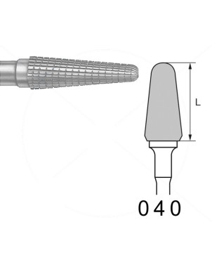 H79GTI.104.040 KOMET FRESA C. TUNGSTENO CILINDRICA REDONDEADA PIEZA DE MANO ø 040 - 1uds