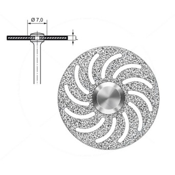 983.104.220 KOMET DISCO DIAMANTE HIPERFLEXIBLE PIEZA DE MANO ø 220 - 1uds
