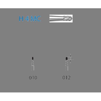 H4MC.314.010  KOMET FRESA C. TUNGSTENO CILINDRICA REDONDEADA TURBINA ø 010  5 ud.