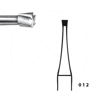 H30.104.012 KOMET FRESA C. TUNGSTENO CONO INVERTIDO PIEZA DE MANO ø 012 - 5uds