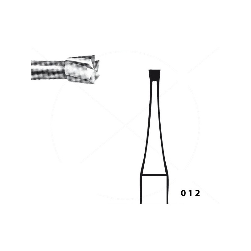 H30.104.012 KOMET FRESA C. TUNGSTENO CONO INVERTIDO PIEZA DE MANO ø 012 - 5uds