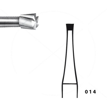 H30.104.014 KOMET FRESA C. TUNGSTENO CONO INVERTIDO PIEZA DE MANO ø 014 - 5uds
